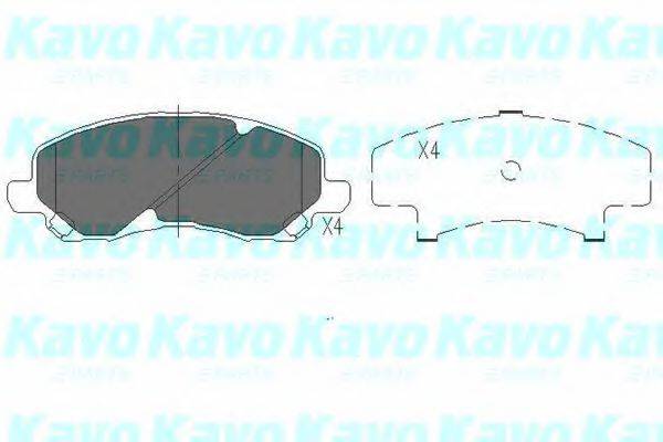 Комплект гальмівних колодок, дискове гальмо KAVO PARTS KBP-5516