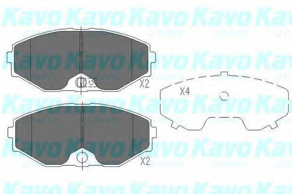 Комплект гальмівних колодок, дискове гальмо KAVO PARTS KBP-6553