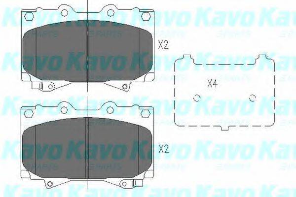 Комплект гальмівних колодок, дискове гальмо KAVO PARTS KBP-9049