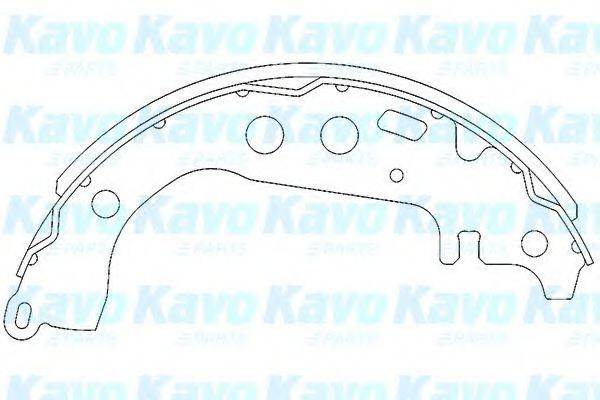 Комплект гальмівних колодок KAVO PARTS KBS-9904