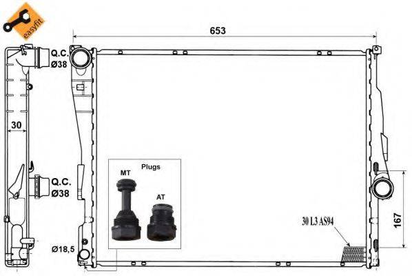 Радіатор, охолодження двигуна NRF 51580