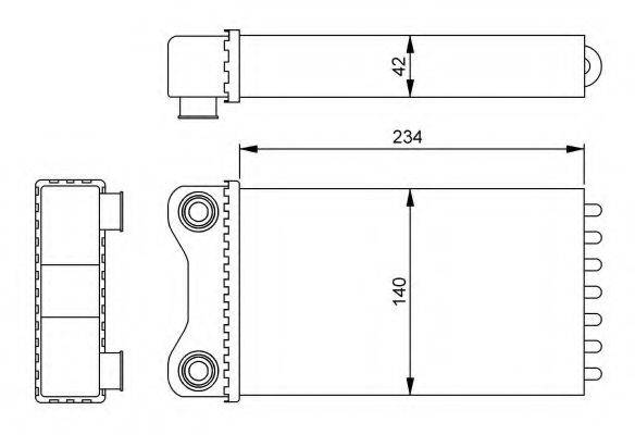 Теплообмінник, опалення салону NRF 54252