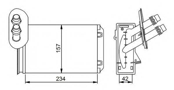 Теплообмінник, опалення салону NRF 58223