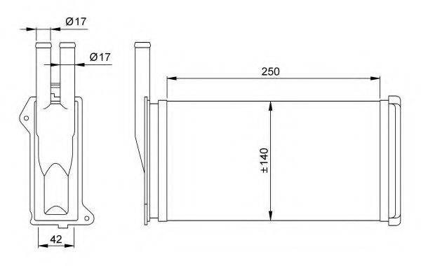 Теплообмінник, опалення салону NRF 58638