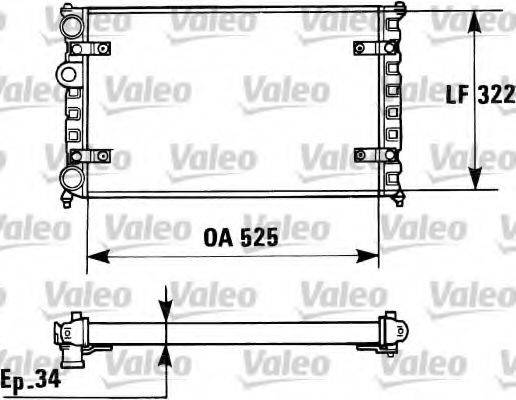 Радіатор, охолодження двигуна VALEO 730947