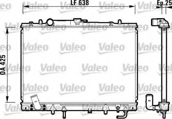 Радіатор, охолодження двигуна VALEO 734144