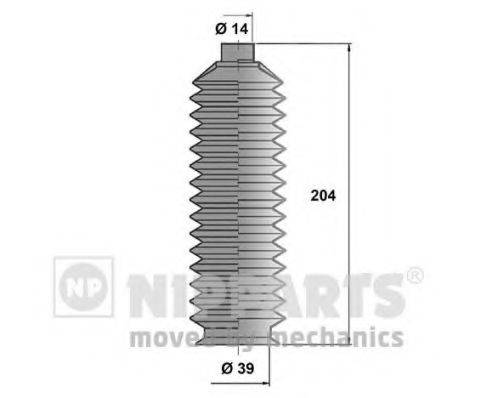 Комплект пильника, рульове управління NIPPARTS J2843000