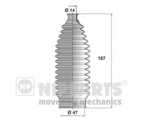 Комплект пильника, рульове управління NIPPARTS J2843011