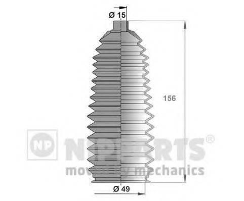 Комплект пильника, рульове управління NIPPARTS J2843012