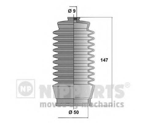 Комплект пильника, рульове управління NIPPARTS J2852003