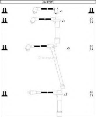 Комплект дротів запалення NIPPARTS J5381014