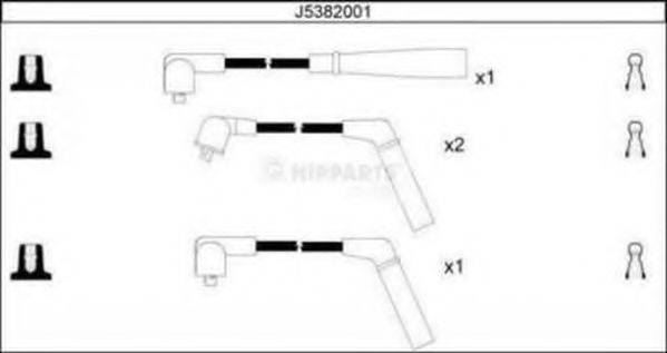 Комплект дротів запалення NIPPARTS J5382001