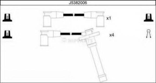 Комплект дротів запалення NIPPARTS J5382006