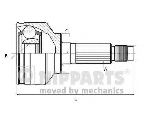 Шарнірний комплект, приводний вал NIPPARTS N2825025