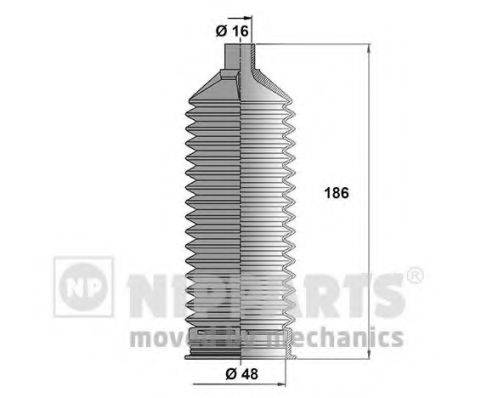 Комплект пильника, рульове управління NIPPARTS N2840510