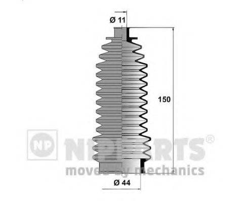 Комплект пильника, рульове управління NIPPARTS N2841025