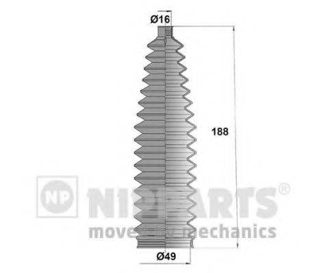 Комплект пильника, рульове управління NIPPARTS N2842047