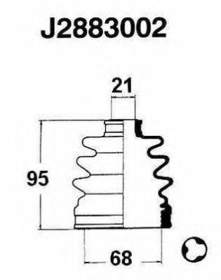 Комплект пильника, приводний вал NIPPARTS J2883002