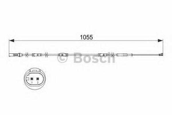 Сигналізатор, знос гальмівних колодок BOSCH 1 987 473 508