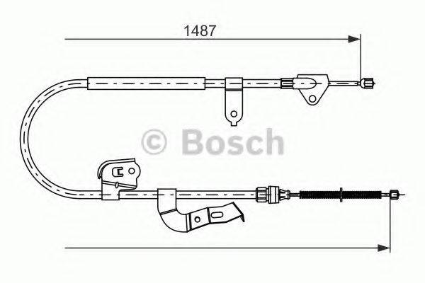 Трос, стоянкова гальмівна система BOSCH 1 987 477 952