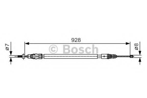 Трос, стоянкова гальмівна система BOSCH 1 987 482 000