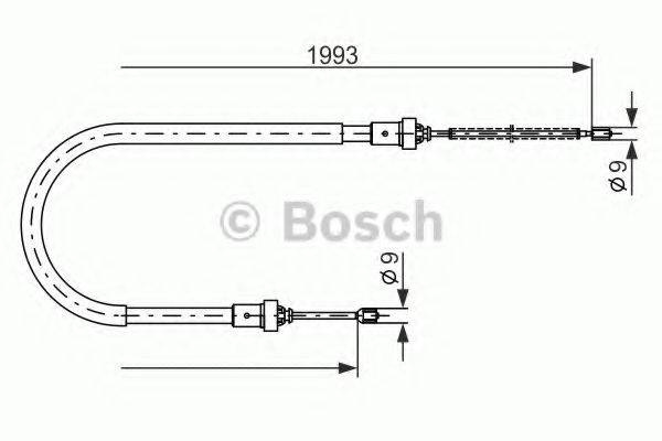 Трос, стоянкова гальмівна система BOSCH 1 987 482 233