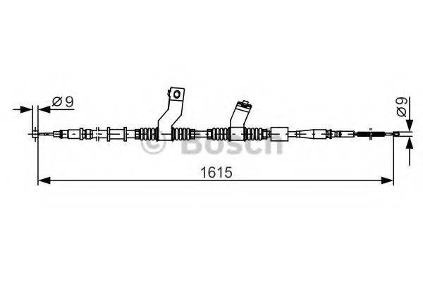 Трос, стоянкова гальмівна система BOSCH 1 987 482 353