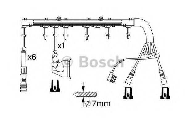 Комплект дротів запалення BOSCH 0 986 356 362