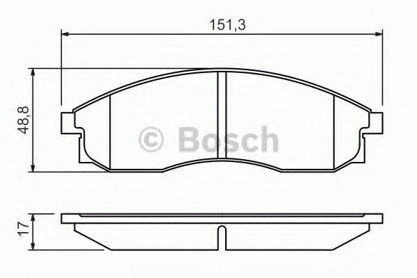 Комплект гальмівних колодок, дискове гальмо BOSCH 0 986 424 340