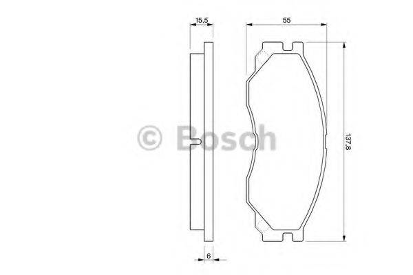 Комплект гальмівних колодок, дискове гальмо BOSCH 0 986 424 572