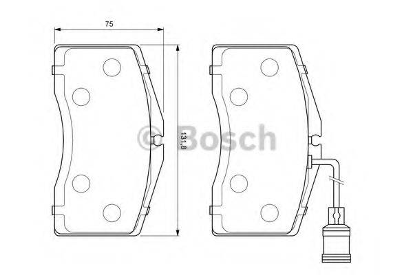 Комплект гальмівних колодок, дискове гальмо BOSCH 0 986 424 664