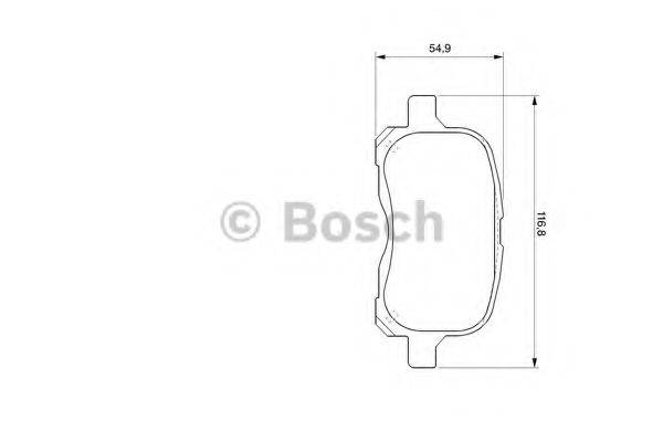 Комплект гальмівних колодок, дискове гальмо BOSCH 0 986 424 692