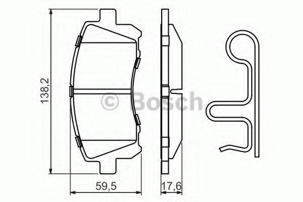 Комплект гальмівних колодок, дискове гальмо BOSCH 0 986 424 700