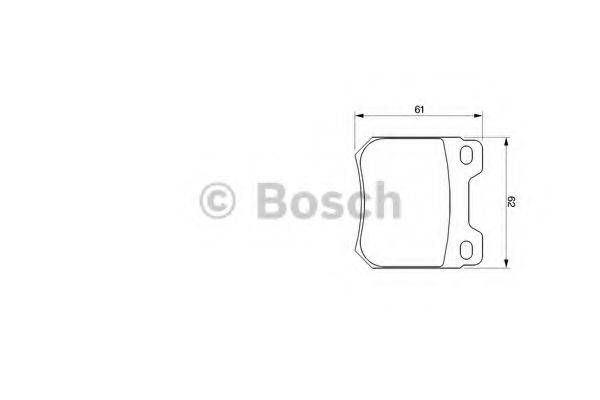 Комплект гальмівних колодок, дискове гальмо BOSCH 0 986 424 754