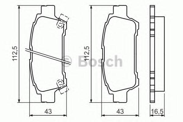 Комплект гальмівних колодок, дискове гальмо BOSCH 0 986 424 762