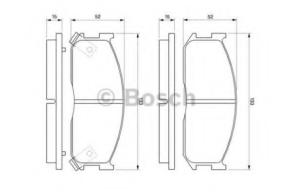 Комплект гальмівних колодок, дискове гальмо BOSCH 0 986 460 020