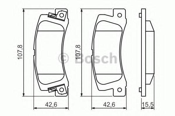 Комплект гальмівних колодок, дискове гальмо BOSCH 0 986 461 136