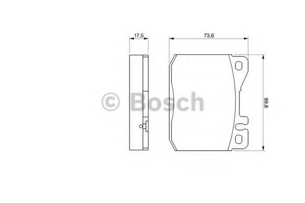 Комплект гальмівних колодок, дискове гальмо BOSCH 0 986 463 412