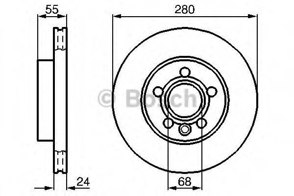 гальмівний диск BOSCH 0 986 479 B50