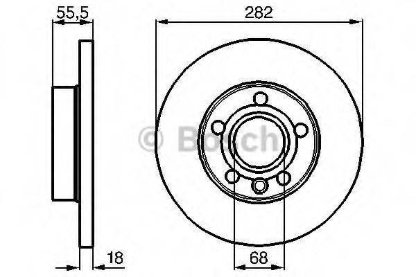 гальмівний диск BOSCH 0 986 479 B54