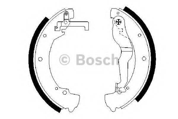 Комплект гальмівних колодок BOSCH 0 986 487 312