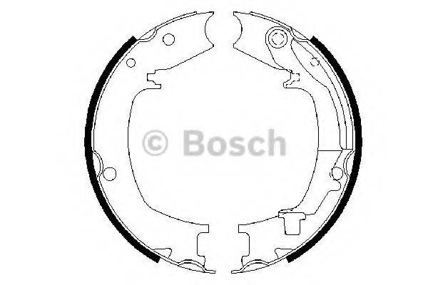 Комплект гальмівних колодок, стоянкова гальмівна система BOSCH 0 986 487 711