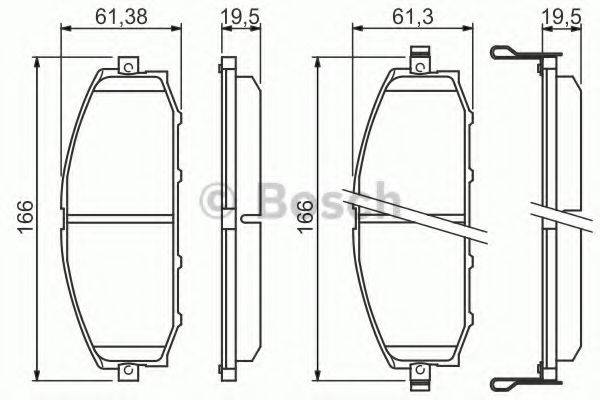 Комплект гальмівних колодок, дискове гальмо BOSCH 0 986 494 150