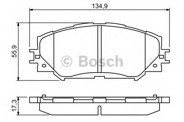 Комплект гальмівних колодок, дискове гальмо BOSCH 0 986 494 240