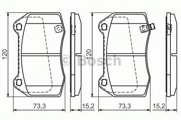 Комплект гальмівних колодок, дискове гальмо BOSCH 0 986 494 310