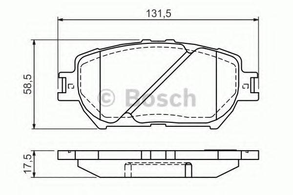 Комплект гальмівних колодок, дискове гальмо BOSCH 0 986 494 363