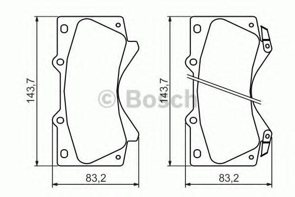 Комплект гальмівних колодок, дискове гальмо BOSCH 0 986 494 449