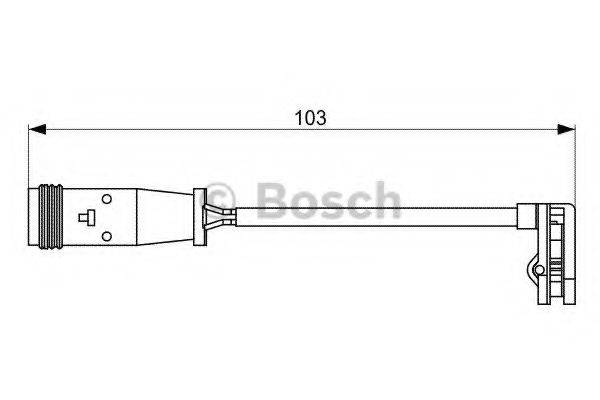 Сигналізатор, знос гальмівних колодок BOSCH 1 987 473 037