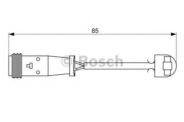 Сигналізатор, знос гальмівних колодок BOSCH 1 987 473 038