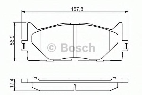 Комплект гальмівних колодок, дискове гальмо BOSCH 0 986 494 430